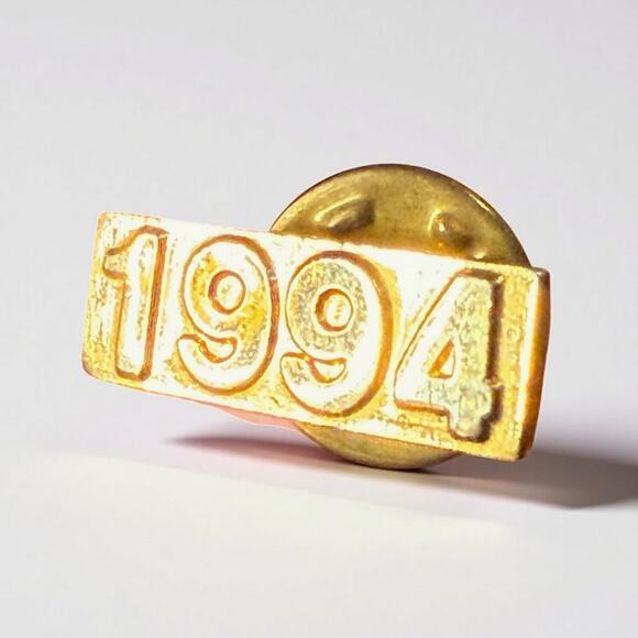Vintage 1994 Lapel Pin Gold Tone Letterman Jacket Commemorative Pin - Picture 1 of 4